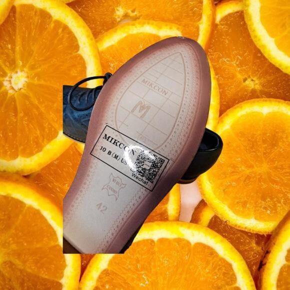 Mikcon Blue Patterned Wingtip Oxford Shoes Size 10‎ - Picture 8 of 8